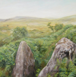 'Dartmoor view', 80x80 cm, oil painting