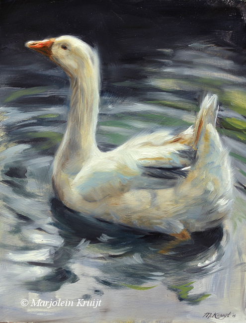 'Goose', 20x26 cm, oil painting (sold)