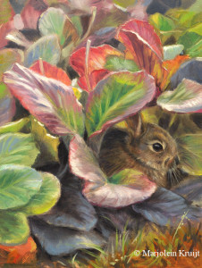 'Little rabbit', 24x18 cm, oil painting (sold)