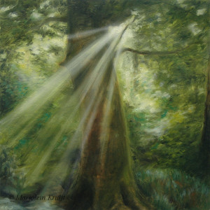 'Ray of light', 60x60 cm, oil painting (sold)