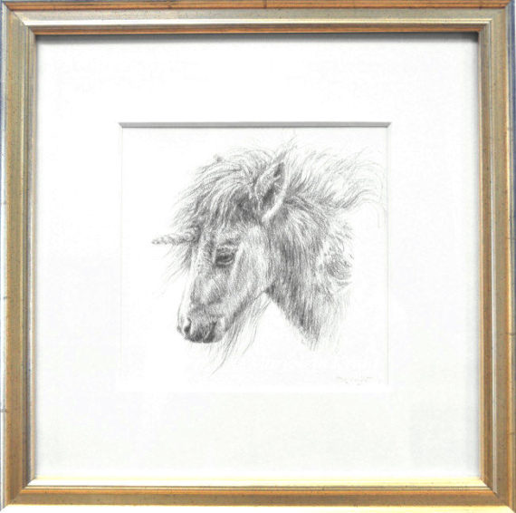 Unicorn drawing by Marjolein Kruijt