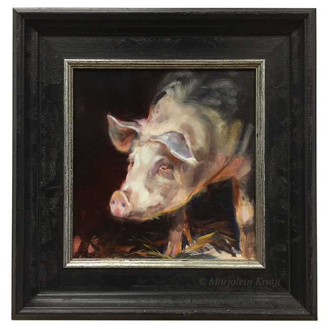 Pig painting by Marjolein Kruijt (for sale)