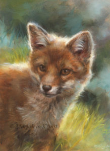 'Foxy', painting 18x13 cm, oil (for sale)