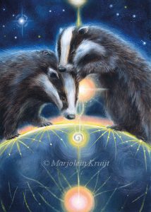 'Badger', oil painting (published as oracle card)