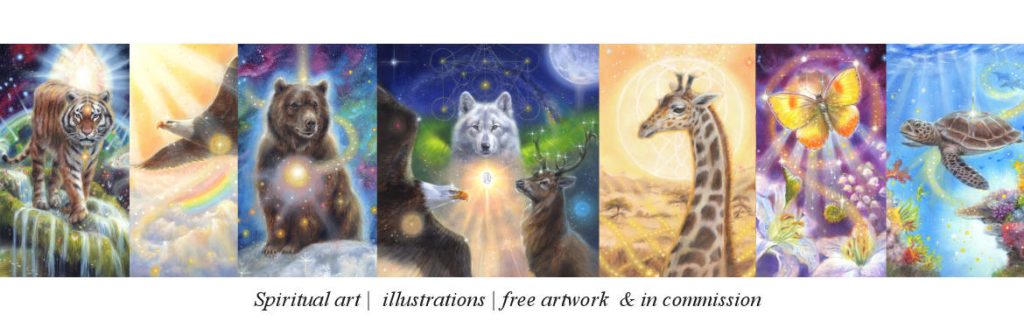 Spiritual paintings, oracle card illustrations, unicorn art by Marjolein Kruijt