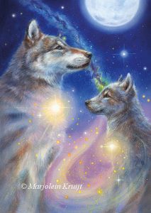 'Wolf', oil painting (published as oracle card)