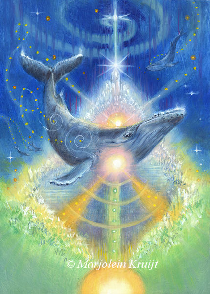 'Whale', oil painting (published as oracle card)