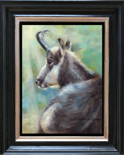 'Chamois', oil on panel, 18x13 cm (for sale)