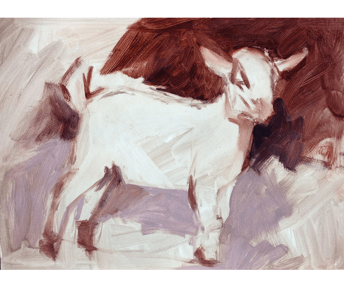 step by step baby goat painting