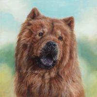 'Chowchow'- Hachi, 40x40 cm, oil painting (sold)