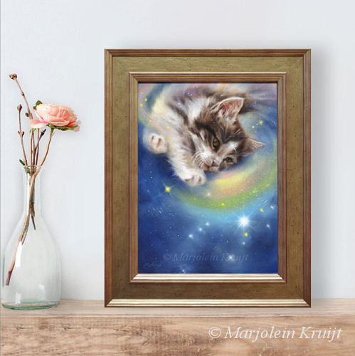 'Release' -Kitten/Orion, 30x22 cm, oil painting (for sale)