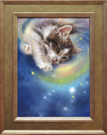 'Release' -Kitten/Orion, 30x22 cm, oil (for sale)