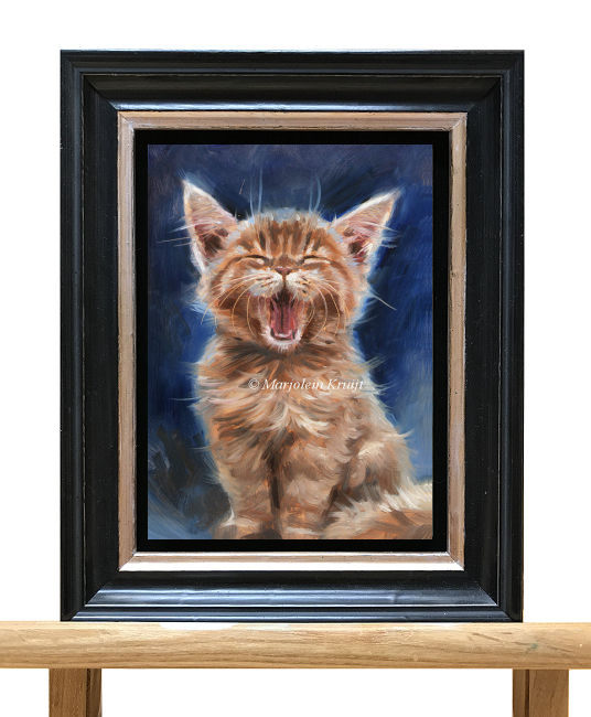 'Cute kitten', 18x13 cm, oil painting (for sale)