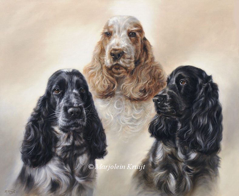 'Cocker spaniels', oil painting 50x60 cm (commission/sold)
