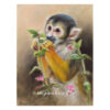 'Squirrel monkey', 20x15 cm, oilpainting (for sale)