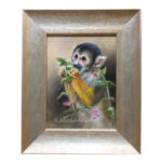 'Squirrel monkey', 20x15 cm, oilpainting (for sale)