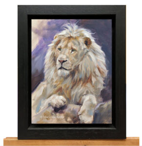 'White lion', 24x18cm, oil on panel (for sale)