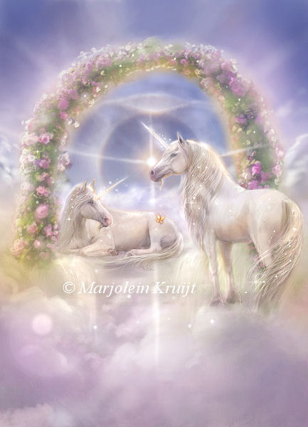 (38) unicorn portal -painting/ illustration