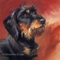 'Dachshund' portrait painting (sold)