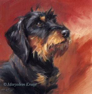 'Dachshund' portrait painting (sold)