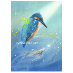 'Kingfisher' Focus and manifest, spiritual painting (for sale)