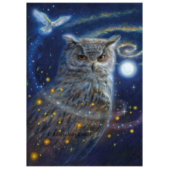 'Owl' wise teacher - spiritual painting (for sale)