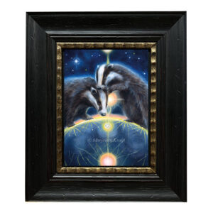 'Badgers' - oil painting 18x13 cm (available)