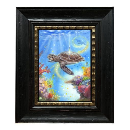 'Sea turtle' painting | zeeschildpad  schilderij