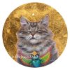 'I am'- kitten painting with goldleaf