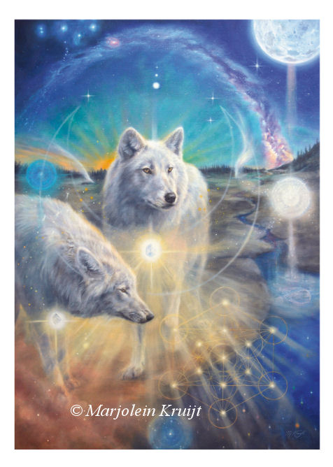 'Yellowstone portal'-wolves, A4 artprint (for sale