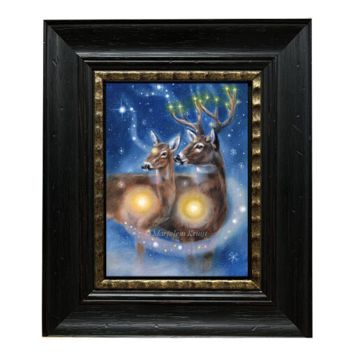 'Deer in the snow'- oil painting (for sale)