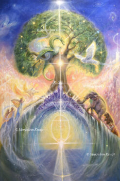 'The Grand Awakening'- tree of life Yggdrasil 120x80 cm, oil on canvas