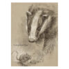 'Encounter' badger and mouse, chalk drawing (for sale)