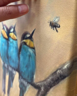 close-up bee-eaters canvas print