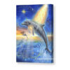 canvas print dolphin painting, totem, animal symbolism (for sale)