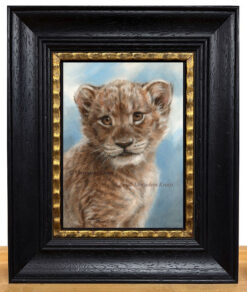 'Young lion', oil painting, 18x13cm (for sale)