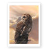 Art print tawny Owl sunset, A5 print on 300g matte paper [for sale]