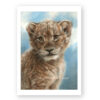 ArtPrint lion cub, young lion, A5 print on 300g matte paper [for sale]
