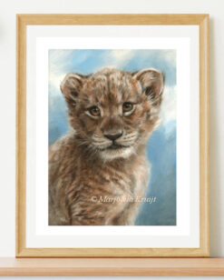 ArtPrint lion cub, young lion, A5 print on 300g matte paper [for sale]